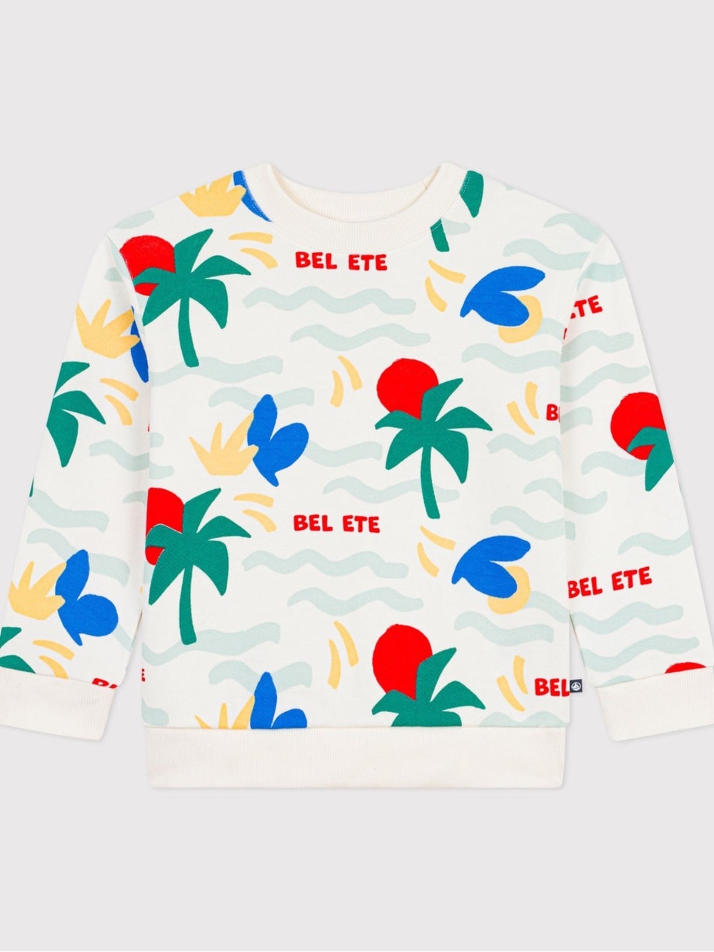 Petit bateau Cream bel ete cotton Sweatshirt toddler boy sz 4